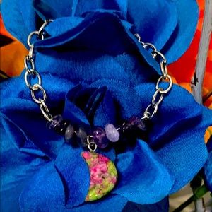 Amethyst stainless steel toggle